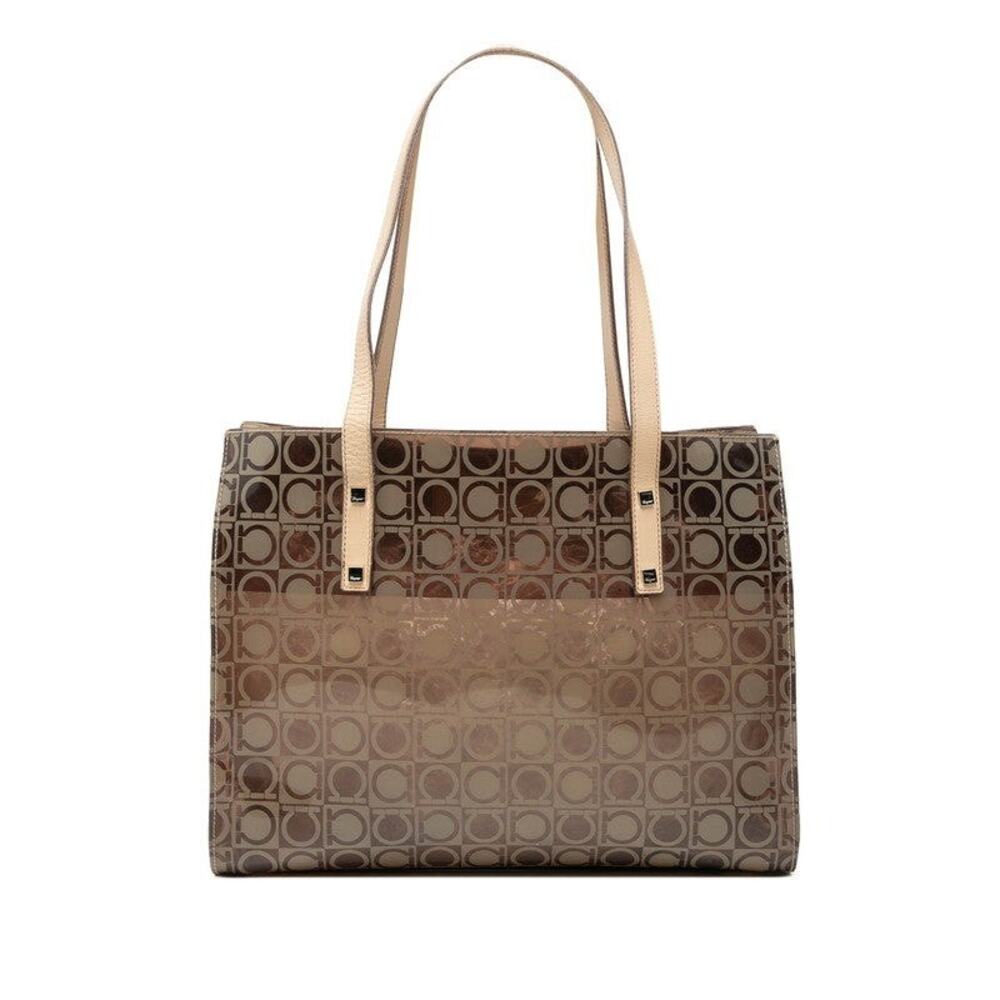 Salvatore Ferragamo Gancini Tote Bag AU-21-1317 Brown